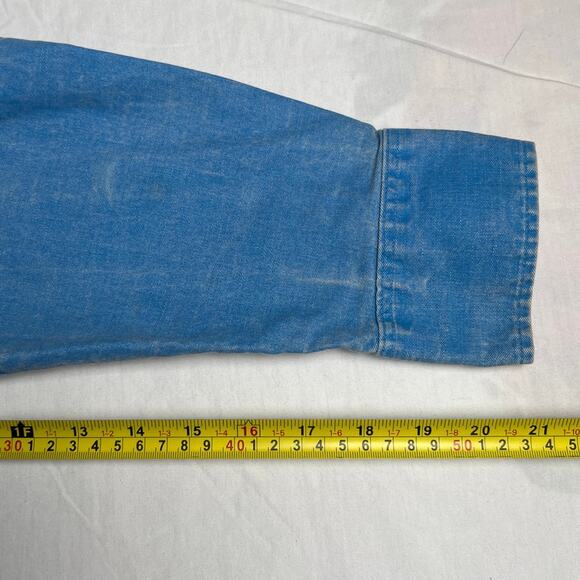 Vintage Wrangler Button Down Brushpopper Shirt Men's 100% Cotton 16.5 x 34 Large - Picture 5 of 6